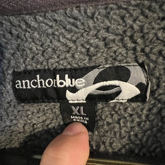 Anchor Blue Men’s Hoodie Black size XL - Picture 3 of 5